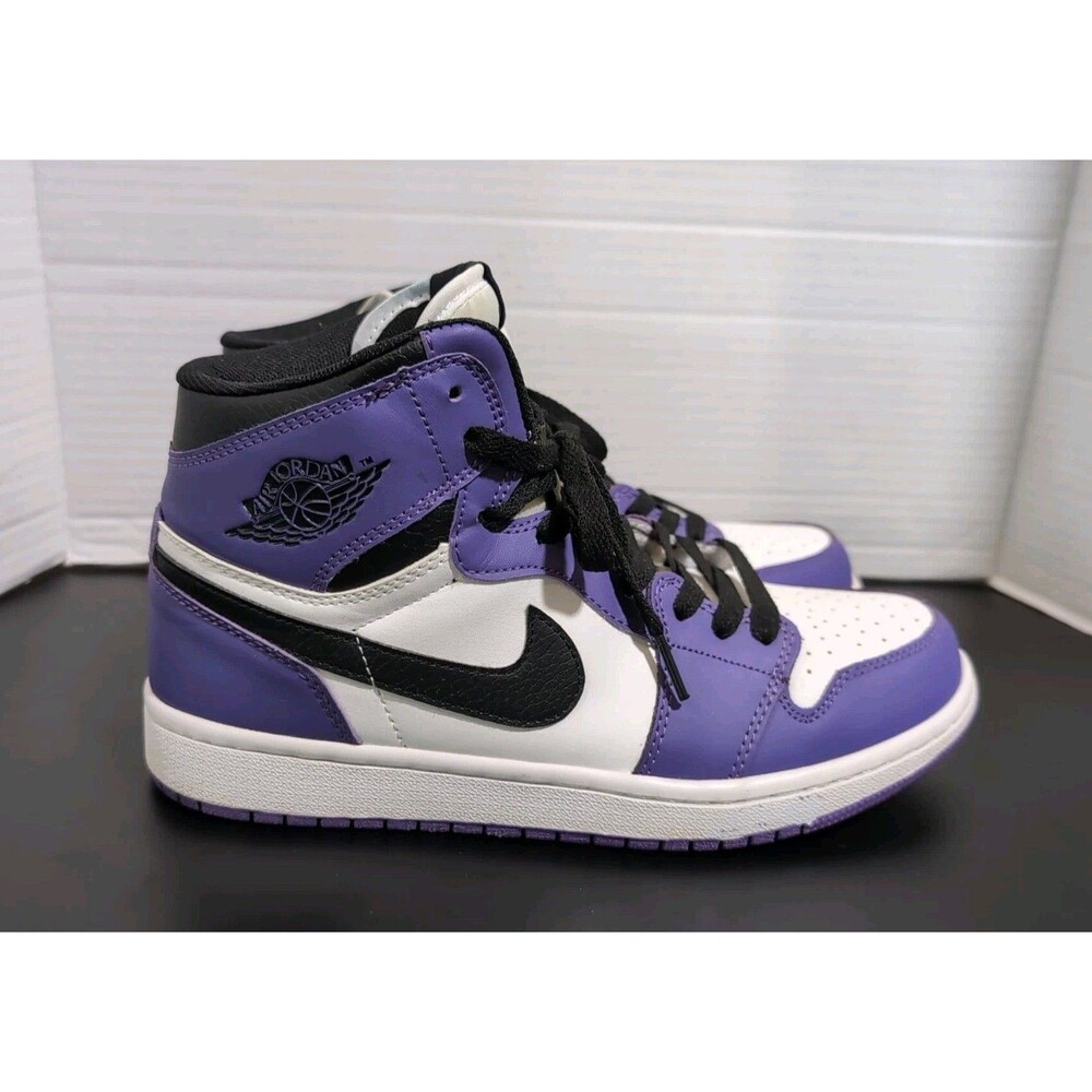 NIKE JORDAN 1 RETRO OG HIGH COURT PURPLE 2.0 MEN'S SIZE 8   EUC